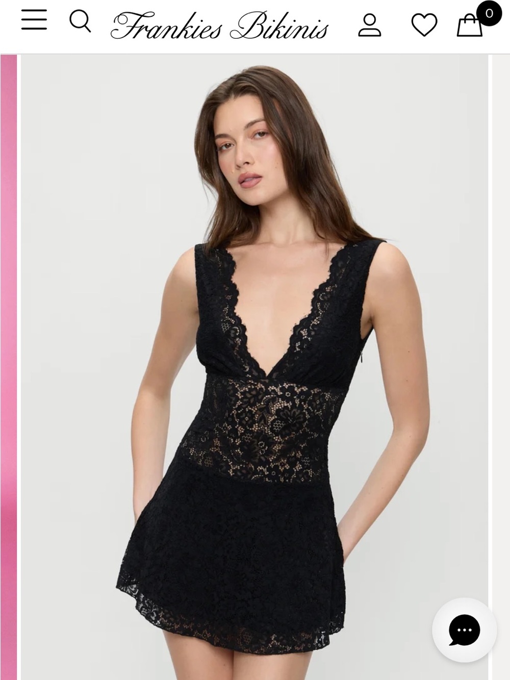 Frankie's Bikinis Moon Dance Lace Mini Dress